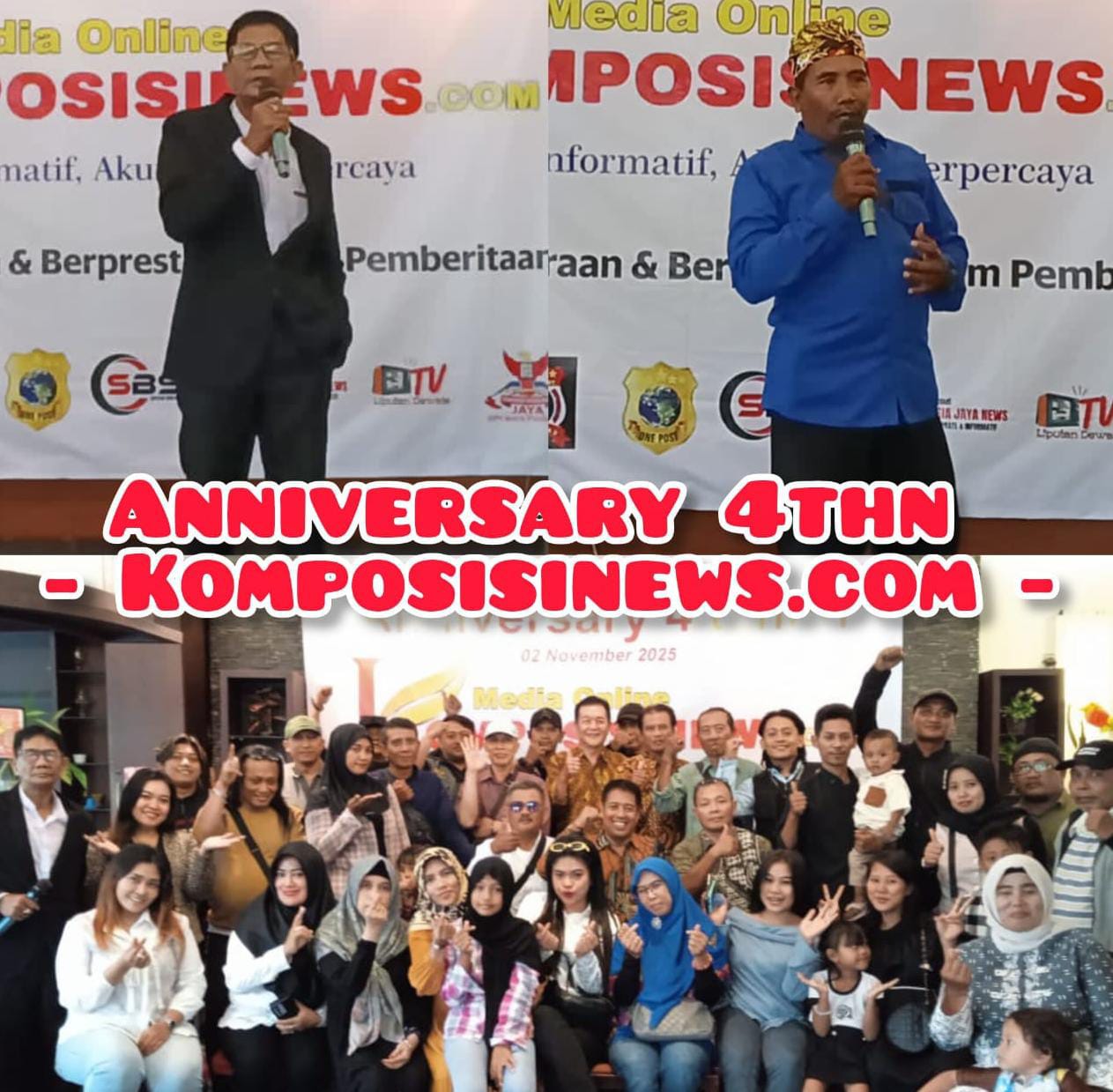 ” Menjalin Kemitraan Dan Berprestasi Dalam Pemberitaan” Happy Anniversary Media Online Komposisinews Ke 4 Tahun