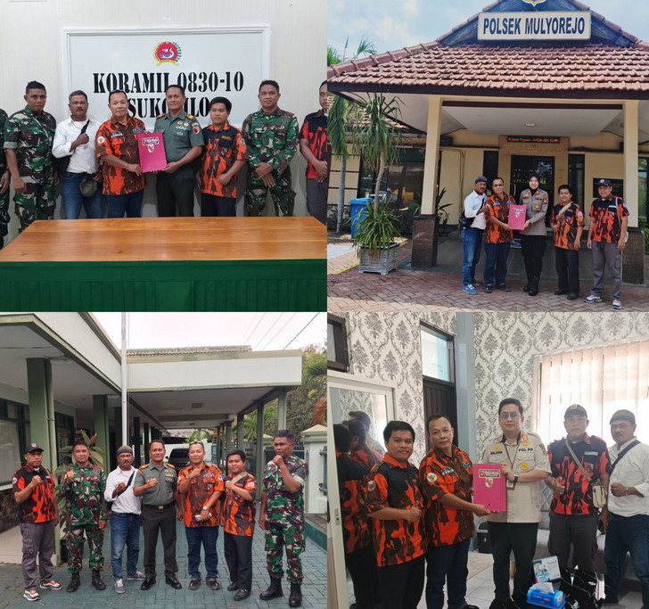 Jalin Sinergitas, Silaturahmi dan Penyerahan SK Pengurus PAC Pemuda Pancasila Mulyorejo ke 3 Pilar Forkopimcam Mulyorejo