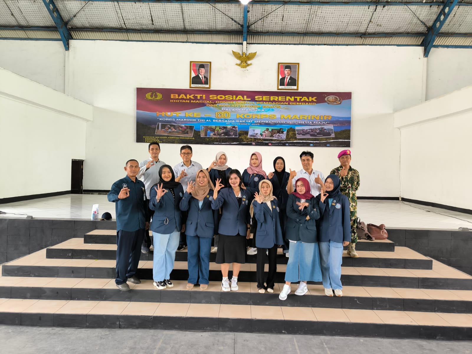 UHT Peduli dan Beraksi: Mahasiswa Turut Sukseskan Bakti Sosial HUT ke-80 Korps Marinir