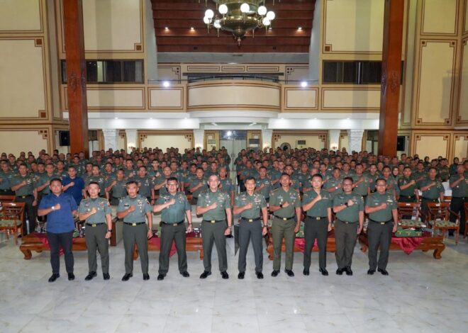 Pangdam V/Brawijaya Ikuti Taklimat Awal Progjagar TA 2026 Rapim TNI AD Secara Vidcon
