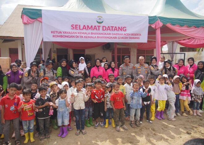Taruni Akpol Gelar Trauma Healing bagi Siswa TK Bhayangkari Terdampak Banjir di Aceh Tamiang