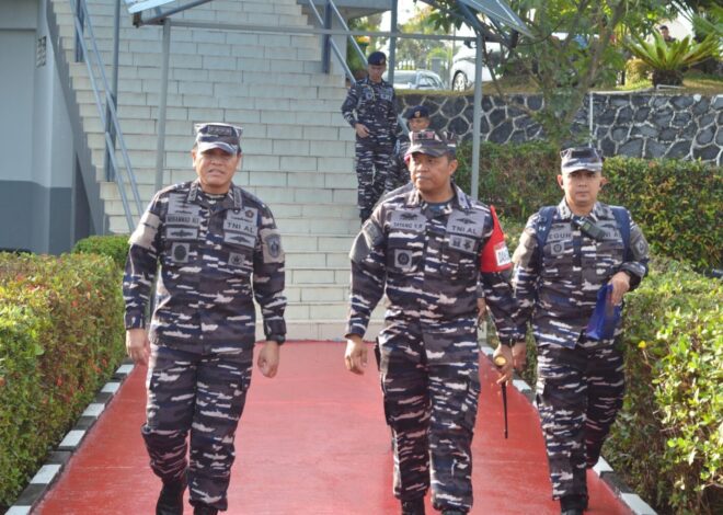 Lanudal Tanjungpinang Dukung Keberangkatan Kasal Dalam Peninjauan Latihan Operasi Pertahanan Pantai 