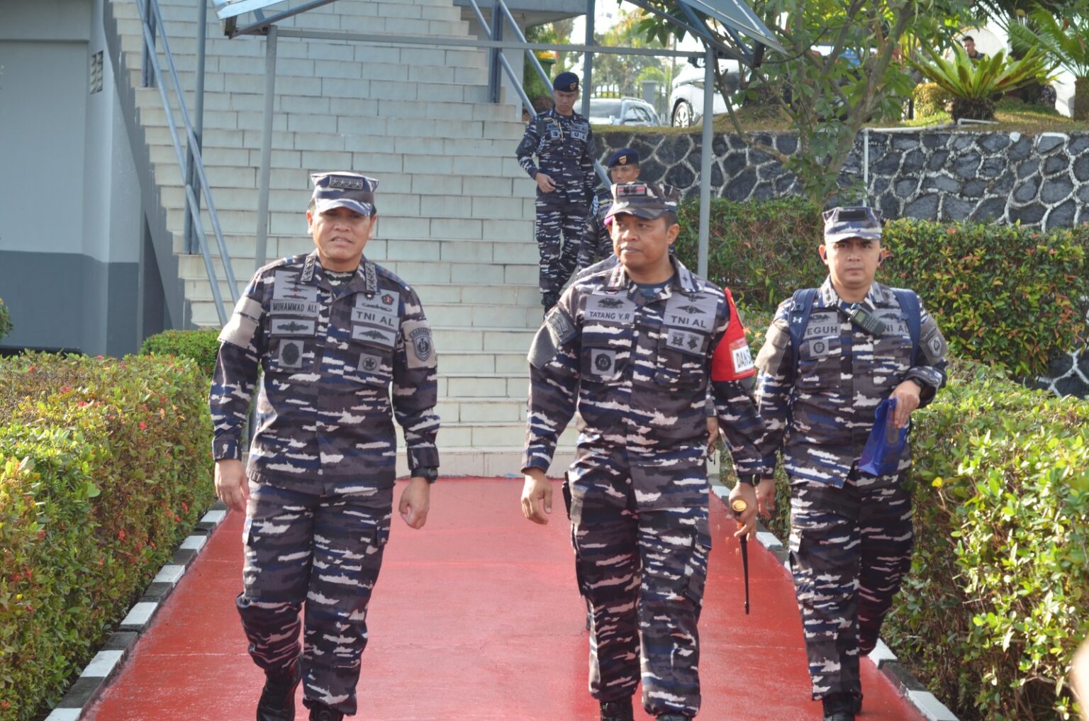 Lanudal Tanjungpinang Dukung Keberangkatan Kasal Dalam Peninjauan Latihan Operasi Pertahanan Pantai 