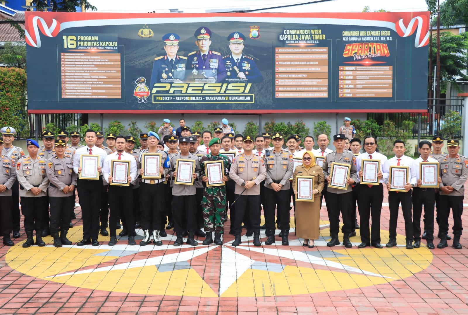 Peran Aktif Babinsa Gagalkan Curanmor, Kapolres Gresik Berikan Penghargaan