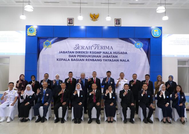 Serah Terima Jabatan Direksi RSGMP Nala Husada dan Pengukuhan Kepala Bagian Perencanaan dan Pengembangan Yayasan Nala Digelar Khidmat