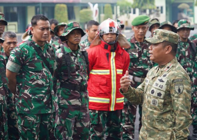Danrem 084/BJ Tinjau Latihan Kesiapsiagaan Hadapi Kebakaran Gudang Munisi dan Bahan Peledak.