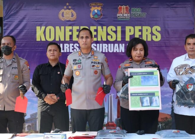 Polres Pasuruan Kota Amankan 4 Tersangka Pengeroyokan Remaja di GOR Untung Suropati