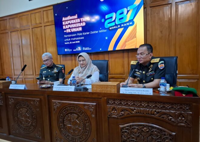 Perkuat Kolaborasi: Dekan FK UNAIR Sambut Audiensi Kapuskes TNI dan Kapuskesad