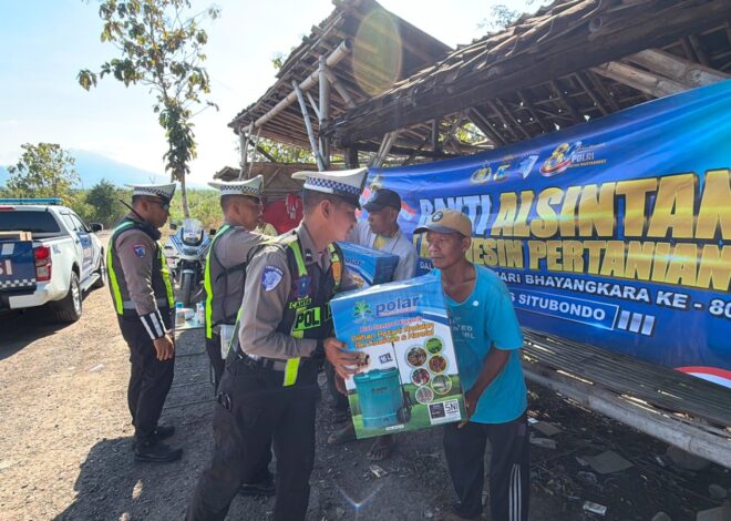 Sambut Hari Bhayangkara ke -80 Polres Situbondo Salurkan Bantuan Alsintan untuk Kelompok Tani