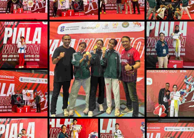 Scorpion East West Taekwondo Raih Prestasi Gemilang di Kejuaraan Taekwondo Grade-C Piala Walikota Surabaya 2026